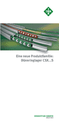 Eine neue Produktfamilie: Dünnringlager CSX...S