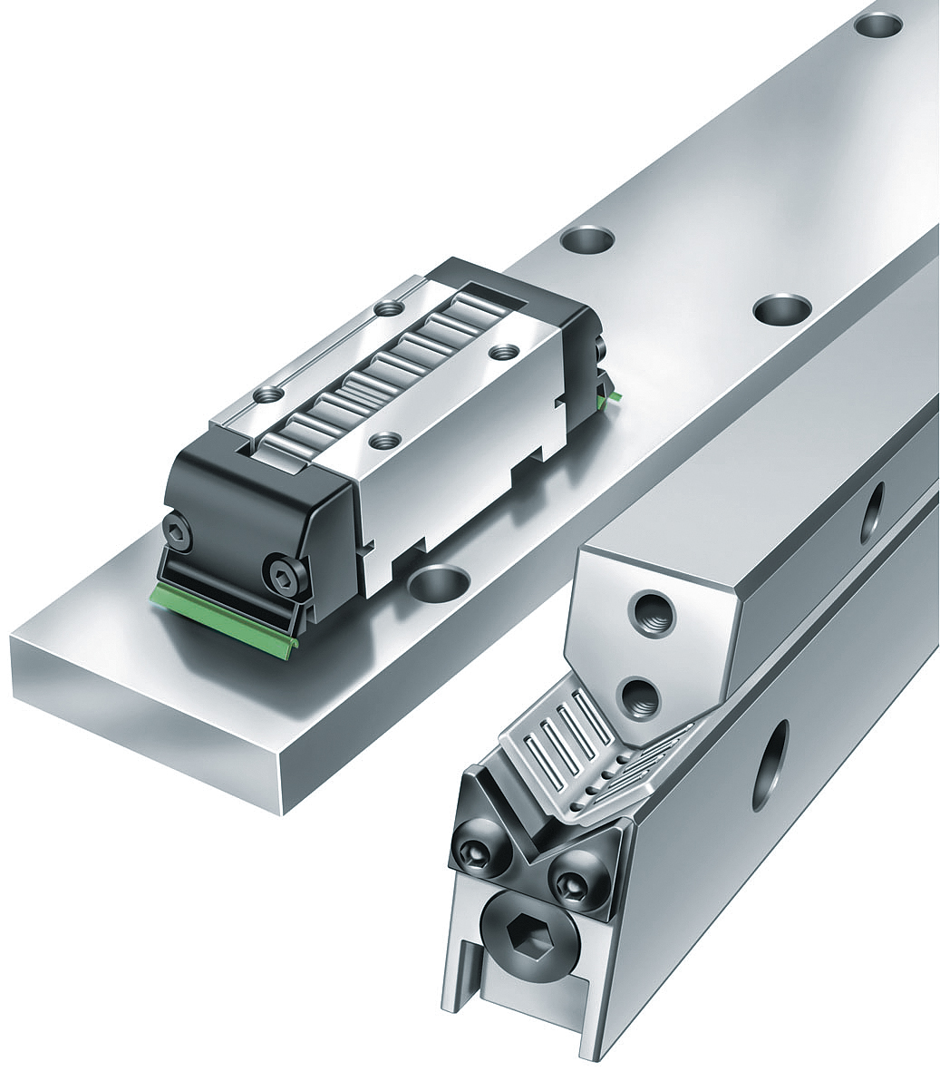 Linear roller bearing RUS and flat cage guidance system M/V Media