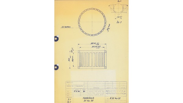 Construction drawing from 1950