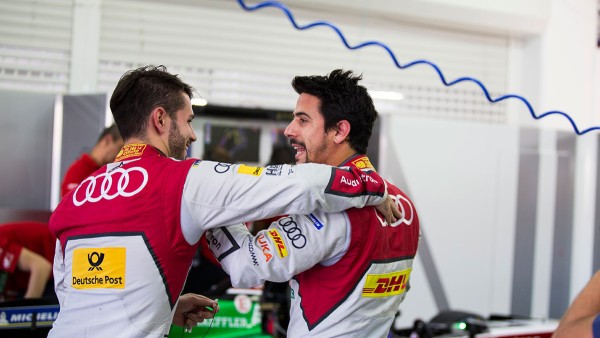 Daniel Abt und Lucas di Grassi verstehen sich bestens.