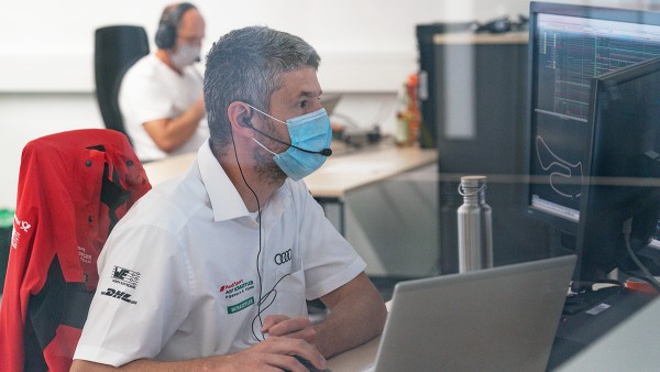 Mission control in Neuburg at Audi Sport