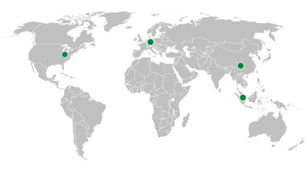 SHARE-Netzwerk: SHARE at KIT + SHARE at FAU (Deutschland), SHARE at NTU (Singapur), SHARE at SWJTU (China)