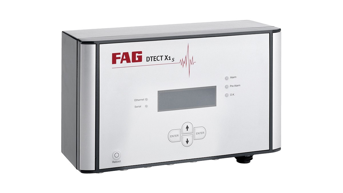 FAG DTECT X1 s is een flexibel online-systeem voor de bewaking van roterende elementen en lementen in de machine- en installatiebranche.