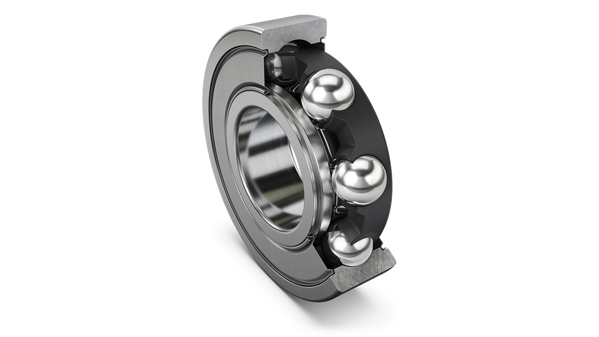 Figure 6: High-performance ball bearing with centrifugal disc for reduced splash losses