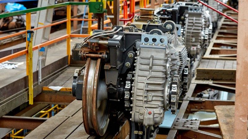 Bogey with its integrated drive system