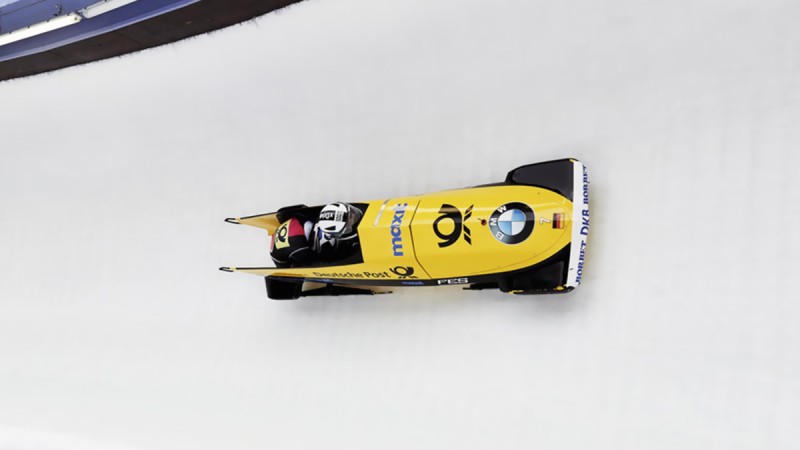 With a maximum weight of 390 kilograms, the two-man bobsled speeds through the ice channel. Nico Walther reached a speed of 130 km/h in Altenberg.